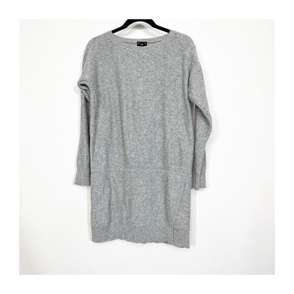 Club Monaco Sweater Dress Tunic Womens Small Gray Wool Silk Blend Scoop Neck - Picture 1 of 8